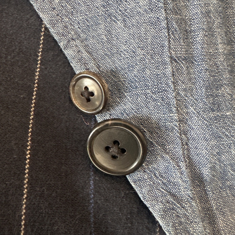 Polo Ralph Lauren Blazer Mens 42R Blue With White Striped 3 Button Blazer !! - Picture 13 of 16